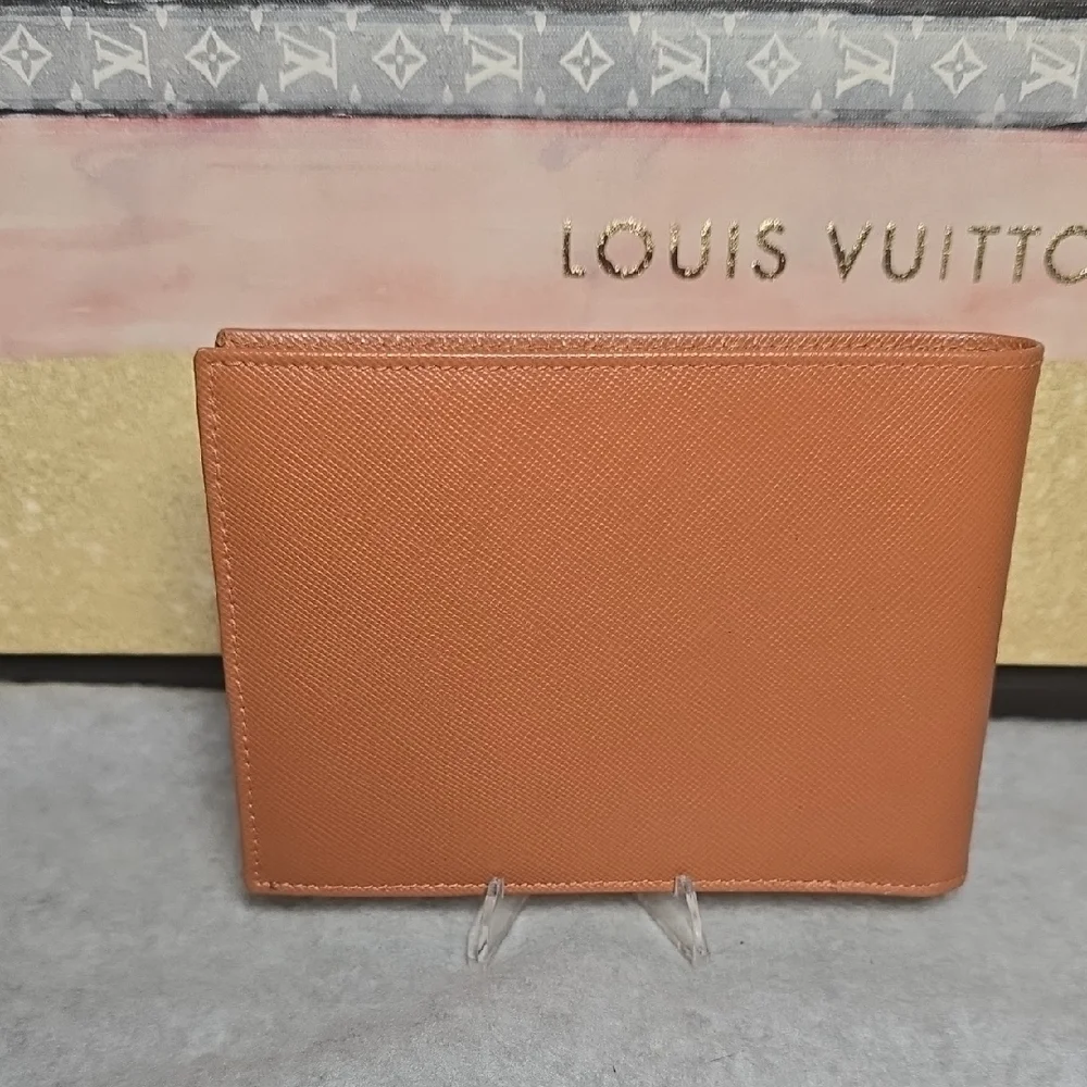 Valentino Garavani Men's Tan Leather Bifold Wallet
